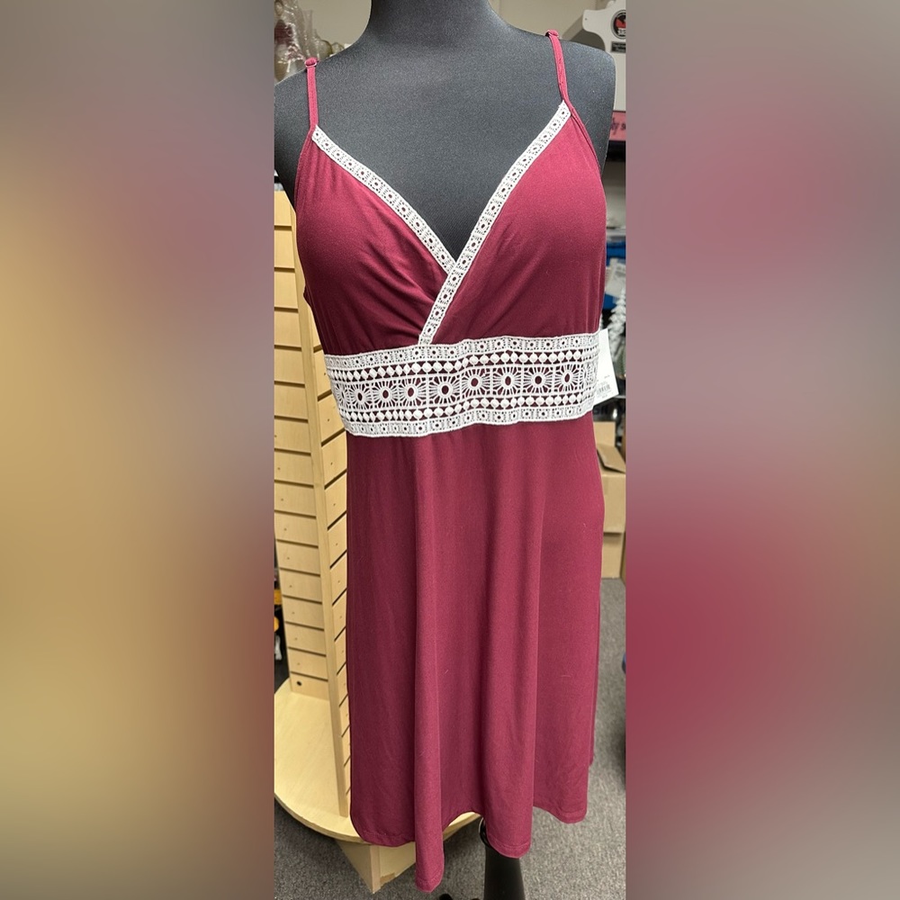 Maroon beachy style sun dress size XXL
